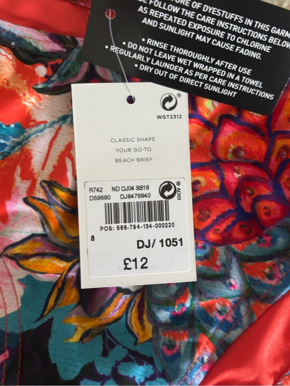 next Coral Multicolor Floral Bikini Top and Bottoms - Picture 6 of 8